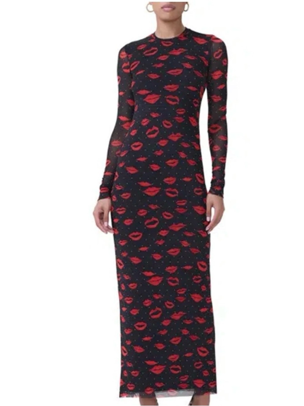 AFRM Didi Mesh Dress in Rouge Kiss Size Small EUC